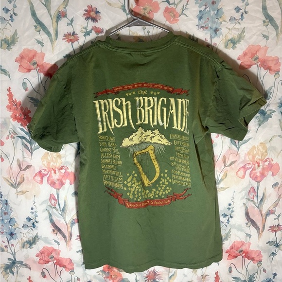 Irish Brigade Green Kids T-Shirt Vintage - Picture 4 of 9